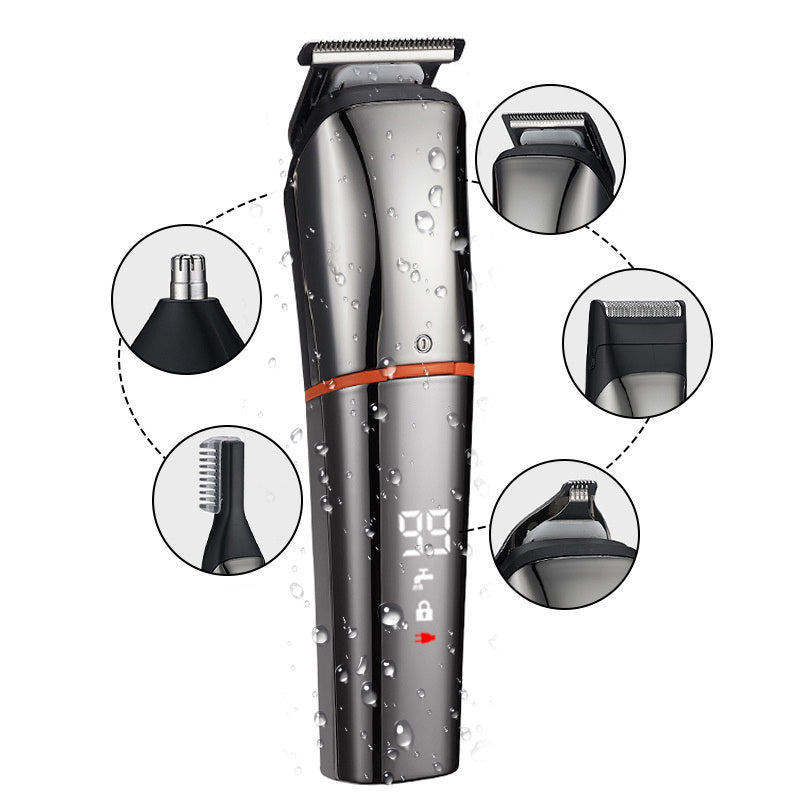 HKM-906003 Multifunctional Electric Hair Clipper with LCD Display and Multiple Accessories