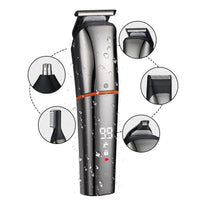 HKM-906003 Multifunctional Electric Hair Clipper with LCD Display and Multiple Accessories