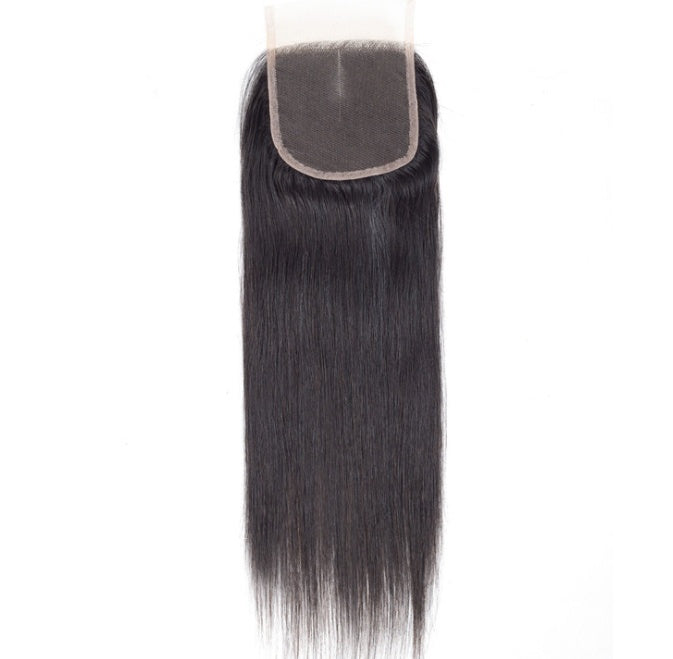 HKM-551827 Lace Front Synthetic Straight 4x4 Wig with Hair Accessories