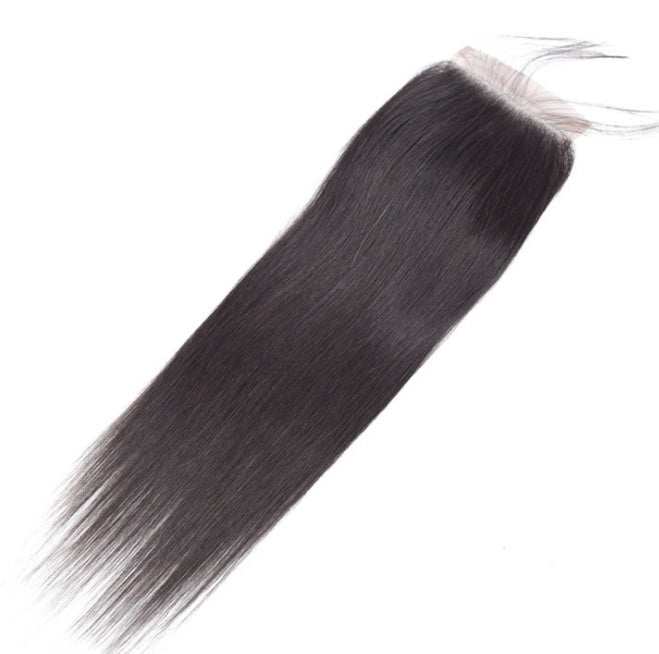 HKM-551827 Lace Front Synthetic Straight 4x4 Wig with Hair Accessories