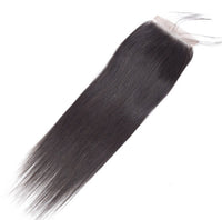 HKM-551827 Lace Front Synthetic Straight 4x4 Wig with Hair Accessories