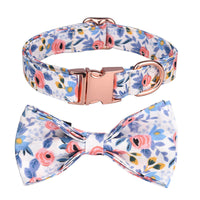 HKM-622419 Customizable Cotton Pet Collar and Leash Set in Various Colors and Patterns