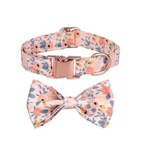 HKM-622419 Customizable Cotton Pet Collar and Leash Set in Various Colors and Patterns