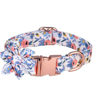 HKM-622419 Customizable Cotton Pet Collar and Leash Set in Various Colors and Patterns