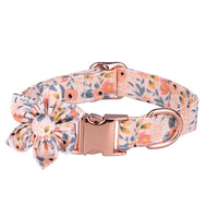 HKM-622419 Customizable Cotton Pet Collar and Leash Set in Various Colors and Patterns