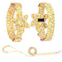 HKM-622419 Customizable Cotton Pet Collar and Leash Set in Various Colors and Patterns
