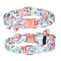 HKM-622419 Customizable Cotton Pet Collar and Leash Set in Various Colors and Patterns