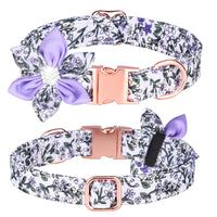 HKM-622419 Customizable Cotton Pet Collar and Leash Set in Various Colors and Patterns