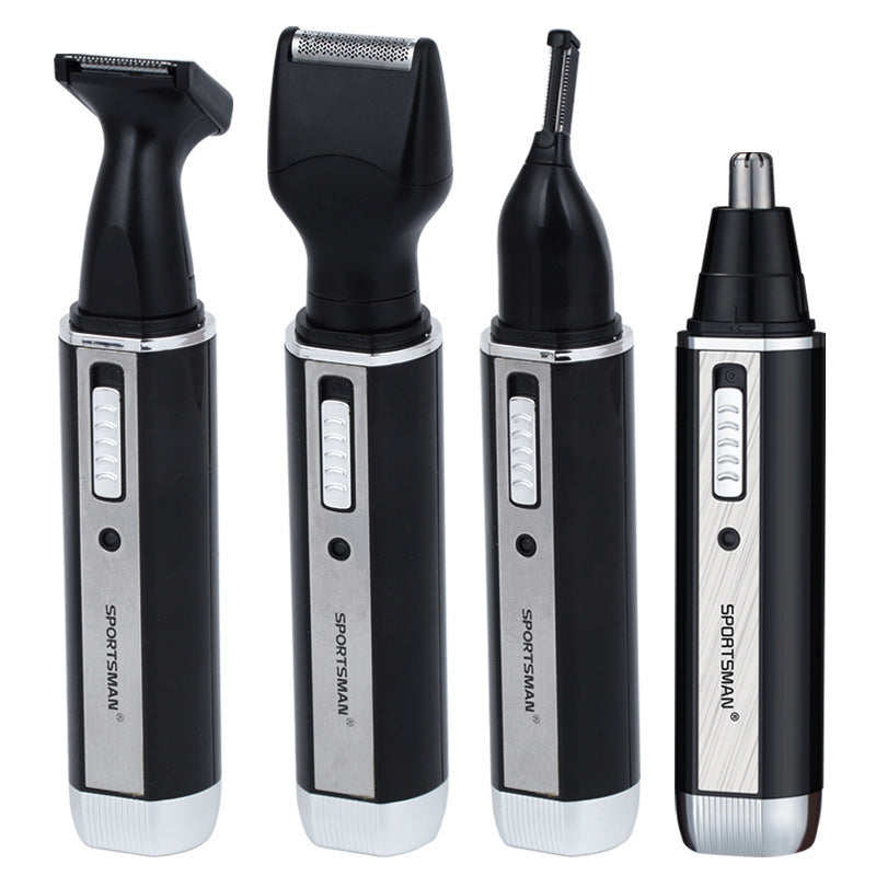HKM-872083 4-in-1 Electric Nose Hair Trimmer and Shaver with Low Noise Design and Ergonomic Handle