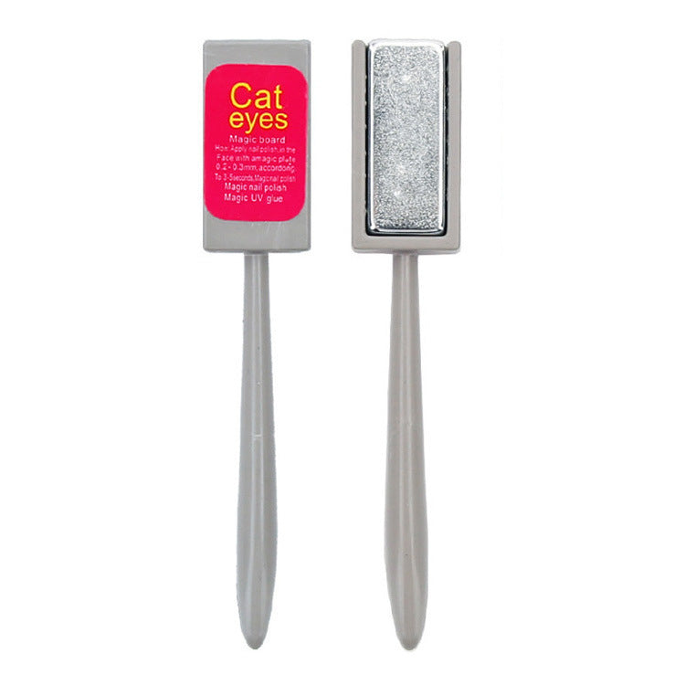 HKM-150611 Moonstone Silver White Cat Eye Gel Nail Polish - Smoothie Texture, 10g/ml, Ice Transparent Finish