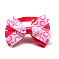 HKM-390099 Princess Style Pink Bow Tie for Dogs and Cats - Universal Fit, 20 Pieces
