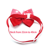 HKM-390099 Princess Style Pink Bow Tie for Dogs and Cats - Universal Fit, 20 Pieces