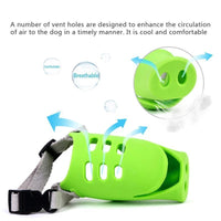 HKM-188819 Durable Silicone Anti-Bite Mouth Cover for Long-Mouthed Pets - Available in Large and Small Sizes