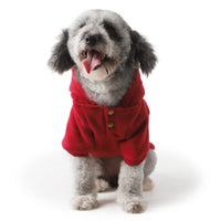 HKM-315859 Hooded Two-Legged Sweater in Wine Red and Grey with Cashmere-Like Feel