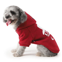 HKM-315859 Hooded Two-Legged Sweater in Wine Red and Grey with Cashmere-Like Feel