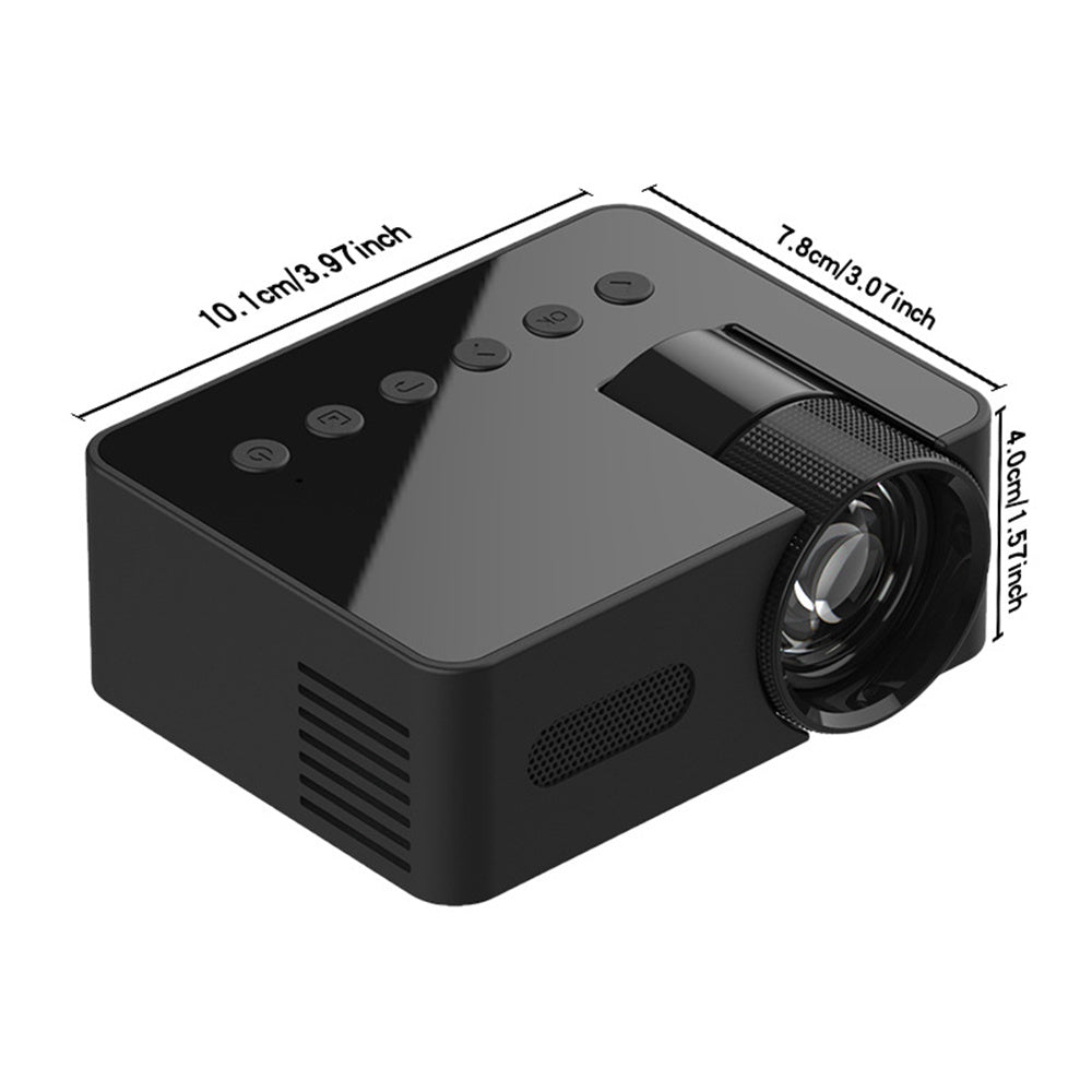 KTX-691859 Mini Portable Home Projector with Wireless Screen Mirroring, USB Power Supply, and Built-in Speaker - Compact and Lightweight Design