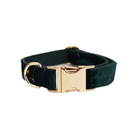 HKM-209939 Stylish Velvet Fabric Dog Collar with Leash, Bow Knot, Flower, Vest, and Poop Bag