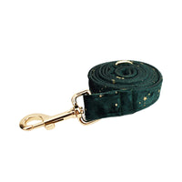 HKM-209939 Stylish Velvet Fabric Dog Collar with Leash, Bow Knot, Flower, Vest, and Poop Bag