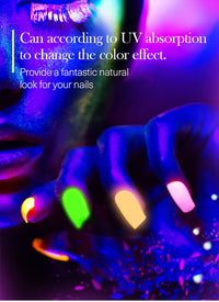 HKM-344915 Luminous Powder Set - 12 Color Nail Art Glitter for Creative Designs