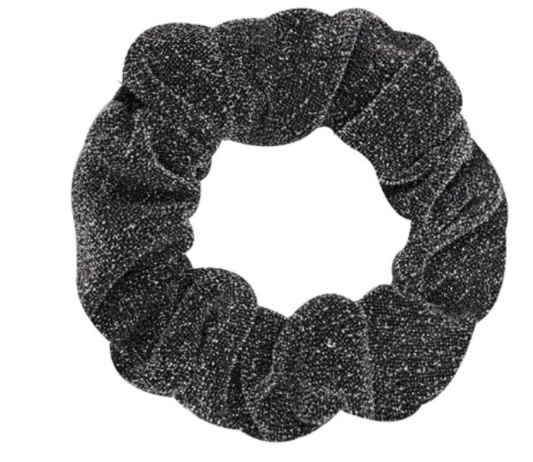 HKM-610771 Glittering Large Intestine Headband for Women - Soft Cloth Hair Accessory in Blue, Black, Gray, Dark Coffee, Beige, and Rose Red