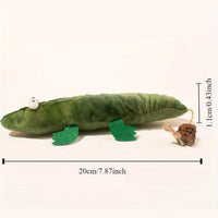 HKM-321235 Durable Plush Alligator Catnip Toy with Peppermint Scent for Stress Relief and Oral Care