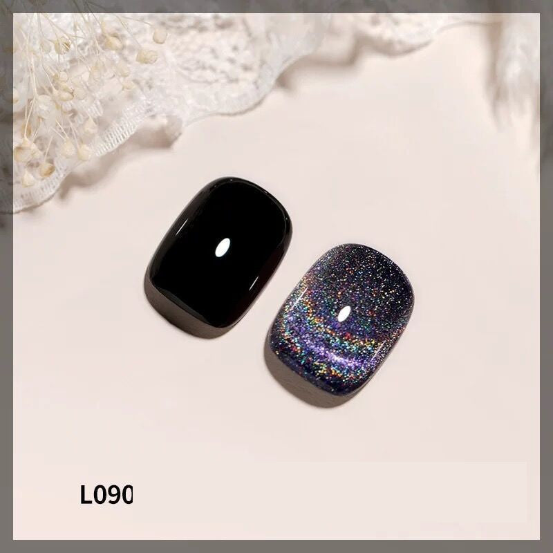 HKM-442067 Colorful Cat Eye Laser Nail Polish for UV Gel, Acrylic, and Natural Nails - 12ml