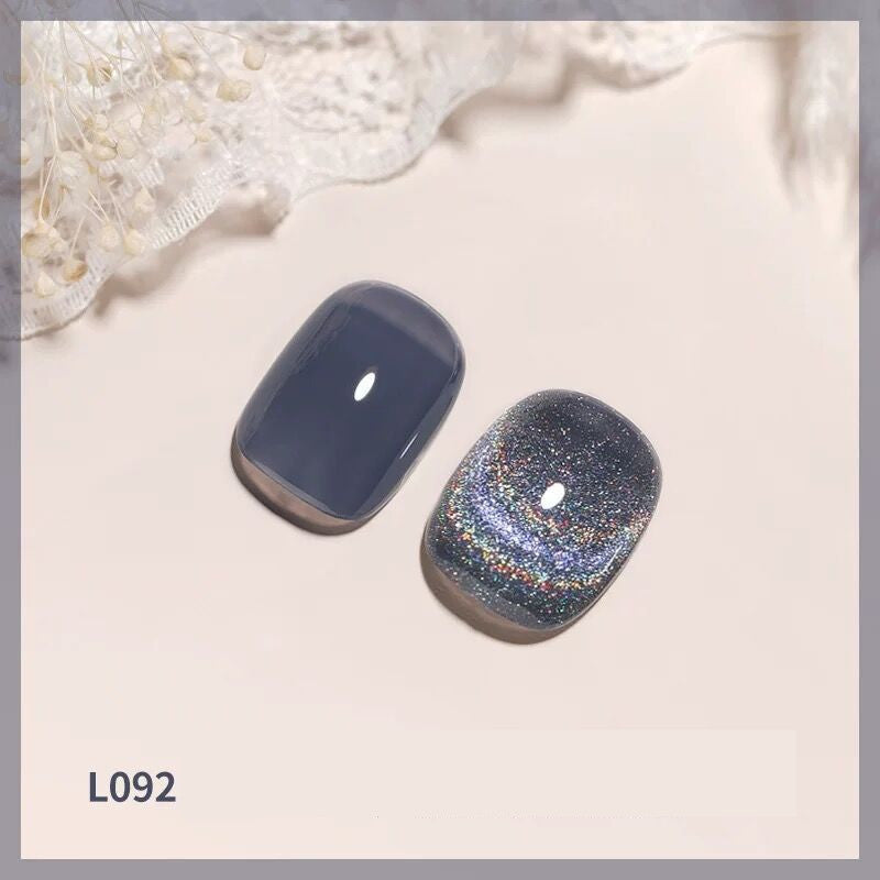 HKM-442067 Colorful Cat Eye Laser Nail Polish for UV Gel, Acrylic, and Natural Nails - 12ml