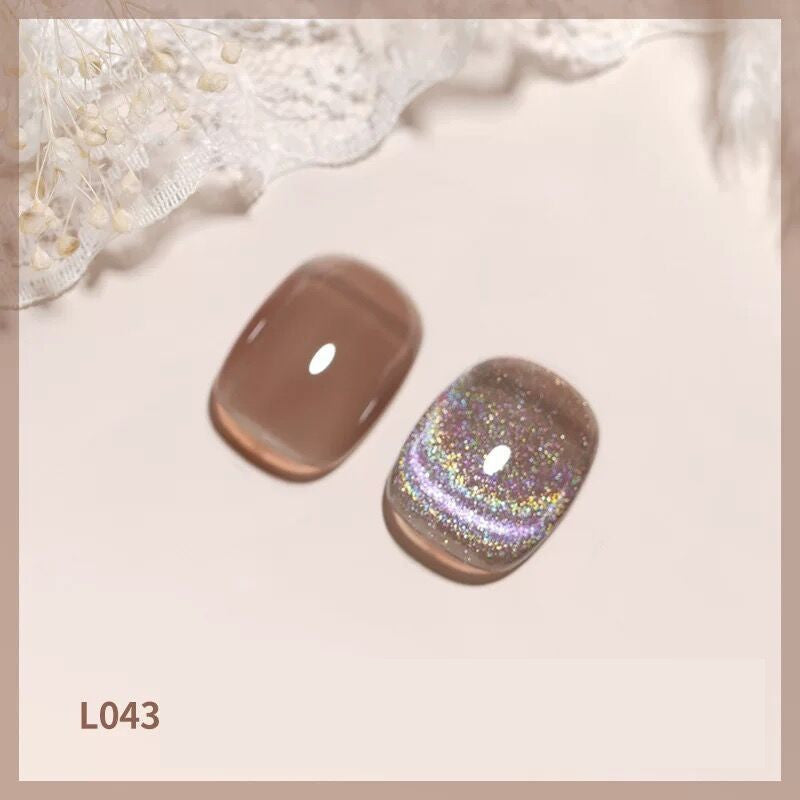 HKM-442067 Colorful Cat Eye Laser Nail Polish for UV Gel, Acrylic, and Natural Nails - 12ml