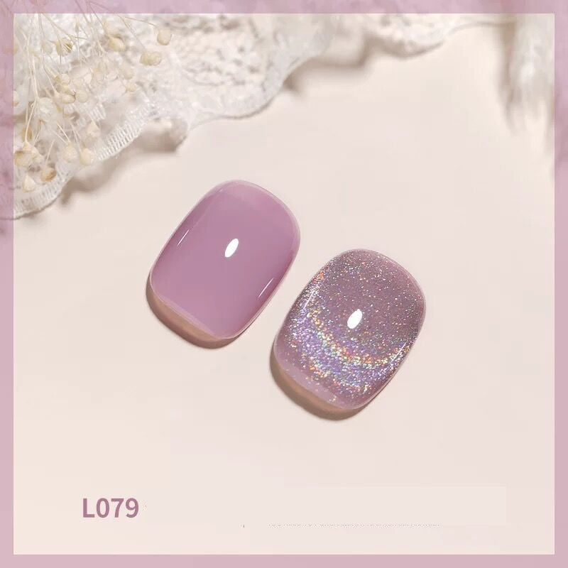 HKM-442067 Colorful Cat Eye Laser Nail Polish for UV Gel, Acrylic, and Natural Nails - 12ml