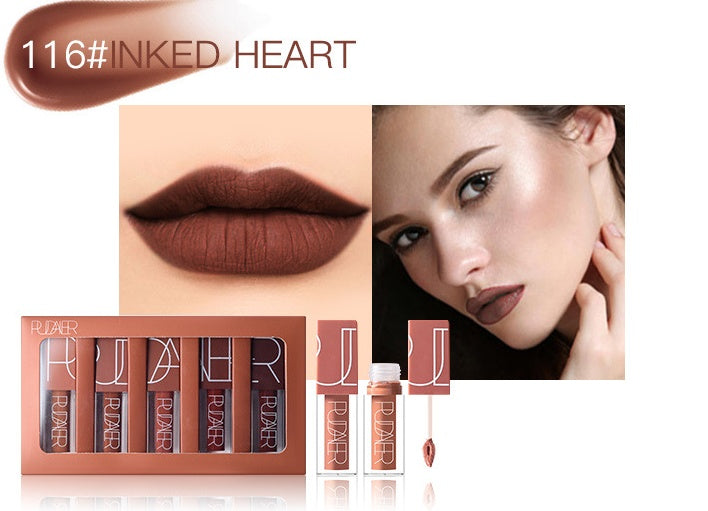 HKM-074451 Pumpkin Color Series Lip Gloss Set - 18.4 x 2.4 x 10.4 cm