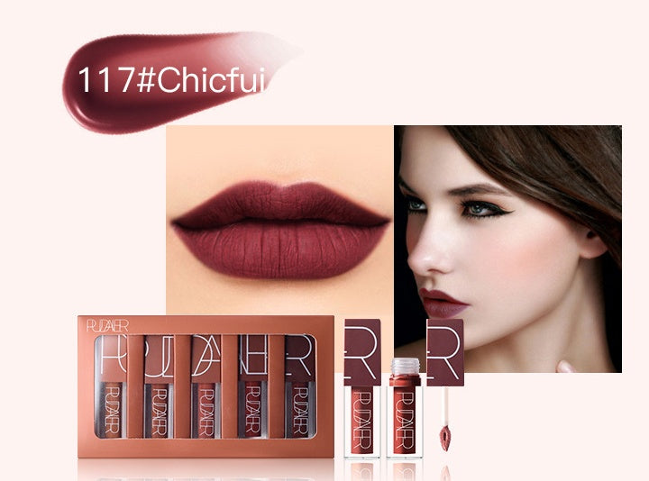 HKM-074451 Pumpkin Color Series Lip Gloss Set - 18.4 x 2.4 x 10.4 cm