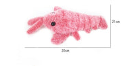 HKM-746067 Electric Jumping Shrimp Plush Toy – USB Rechargeable Interactive Cat Toy with Three Swing Modes