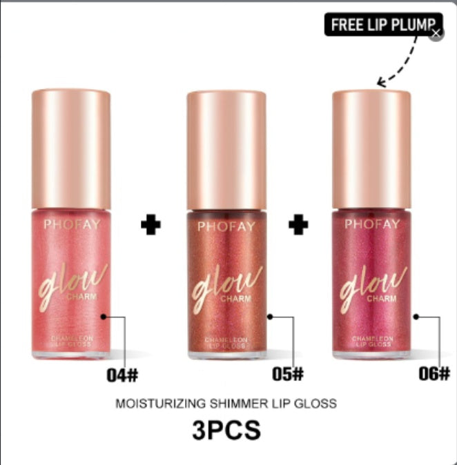 HKM-366227 Moisturizing Shimmer Lip Gloss - Intense Color & Shine, 7.5ml