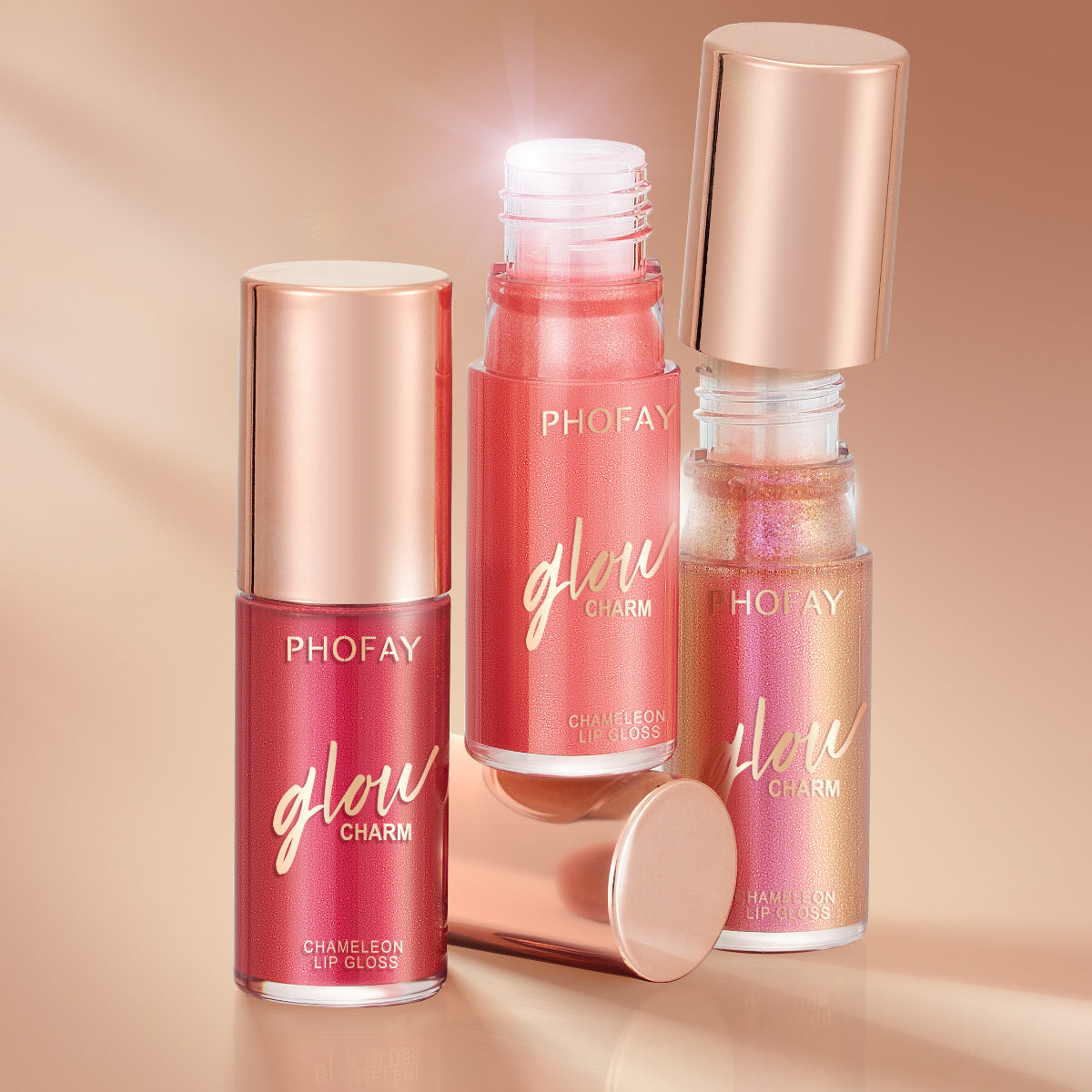 HKM-366227 Moisturizing Shimmer Lip Gloss - Intense Color & Shine, 7.5ml