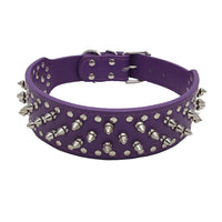 HKM-536147 Punk Rivet Design Large Dog Collar in Various Colors and Sizes