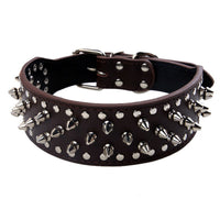 HKM-536147 Punk Rivet Design Large Dog Collar in Various Colors and Sizes