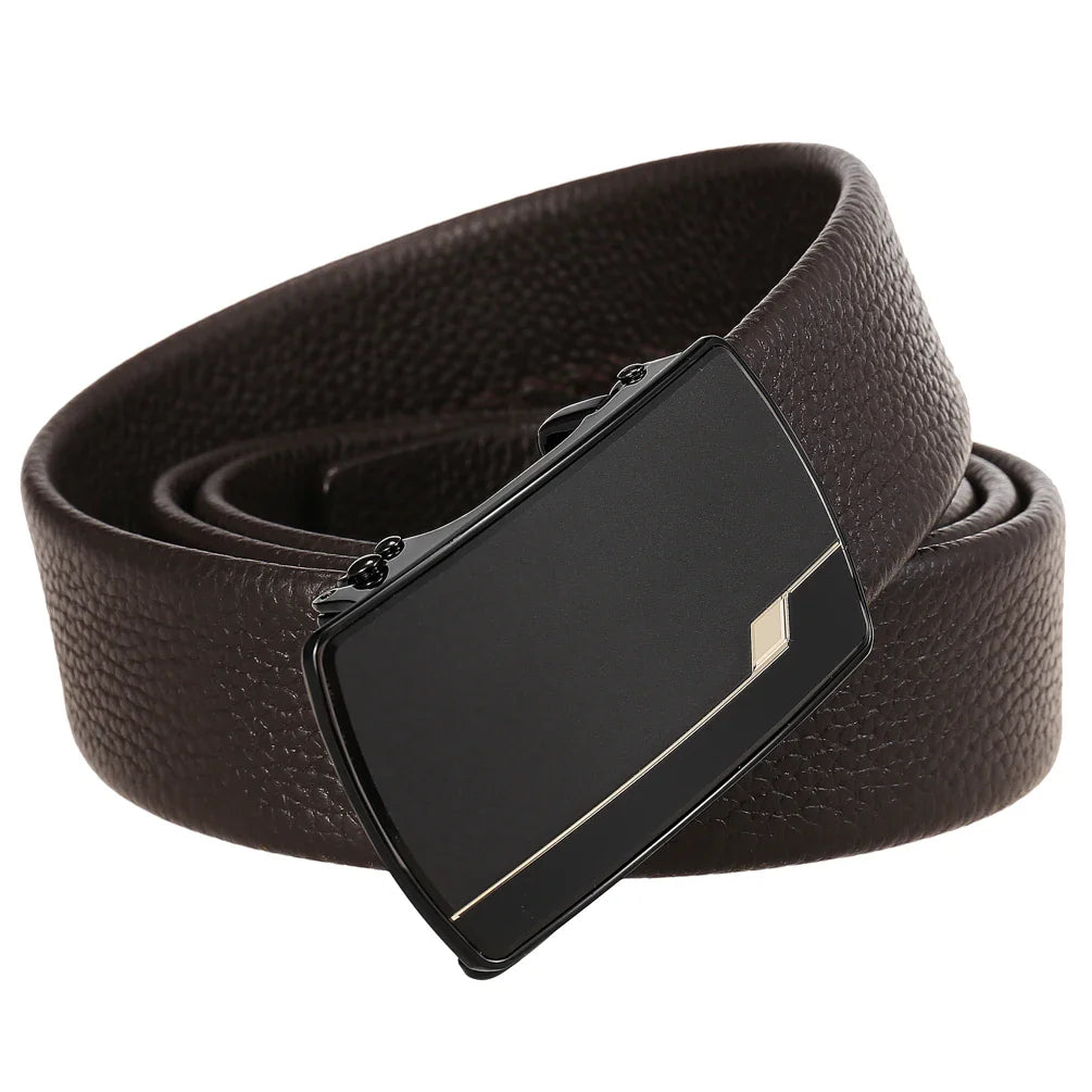 HKM-848019 Custom Leather Men's Belt in Cowhide - OEM Style, Adjustable Fit, Quality Craftsmanship