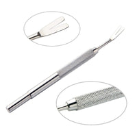 HKM-857427 Stainless Steel Pet Deworming Tool with Double Head Clip and Tick Fork