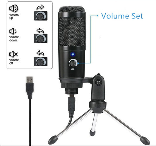 KTX-003603 High-Fidelity USB Condenser Microphone for Clear Audio Recording
