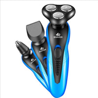 HKM-537491 Rechargeable Electric Multifunctional Rotary Shaver with Washable Design and 3-Head System