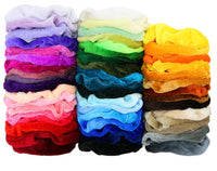 HKM-067219 Gold Velvet Hair Bands - 50 Piece Set with 10 cm Diameter for Stylish Hair Care