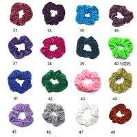 HKM-067219 Gold Velvet Hair Bands - 50 Piece Set with 10 cm Diameter for Stylish Hair Care