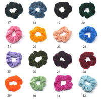 HKM-067219 Gold Velvet Hair Bands - 50 Piece Set with 10 cm Diameter for Stylish Hair Care
