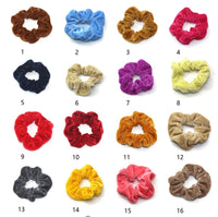 HKM-067219 Gold Velvet Hair Bands - 50 Piece Set with 10 cm Diameter for Stylish Hair Care