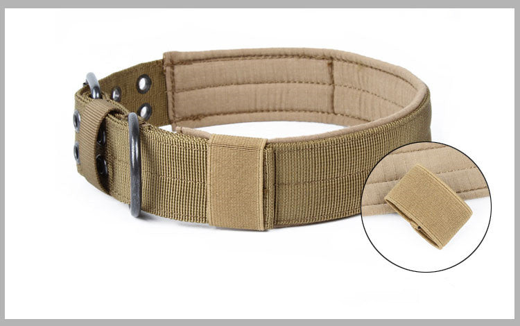 HKM-288659 Adjustable Five-Speed Nylon Pin Buckle Dog Collar - Sizes M, L, XL in Black, Green, Brown, ACU, CP, Sand Number
