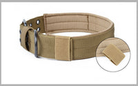 HKM-288659 Adjustable Five-Speed Nylon Pin Buckle Dog Collar - Sizes M, L, XL in Black, Green, Brown, ACU, CP, Sand Number