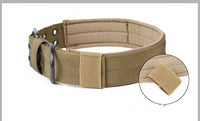 HKM-288659 Adjustable Five-Speed Nylon Pin Buckle Dog Collar - Sizes M, L, XL in Black, Green, Brown, ACU, CP, Sand Number