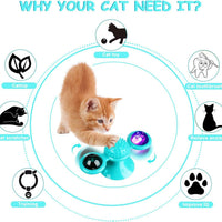 HKM-546003 Interactive Cat Toy with Catnip and LED Light - Suction Cup Windmill Design for Indoor Cats