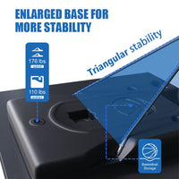 HKM-243859 Adjustable Portable Basketball Hoop with PC Backplate, Large Base and Wheels (7.55-10.00 Ft)