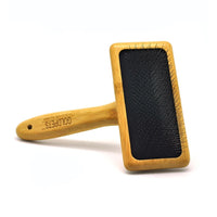 HKM-528595 Bamboo and Wood Air Cushion Needle Comb for Long-Haired Pets - Eco-Friendly Grooming Slicker Brush